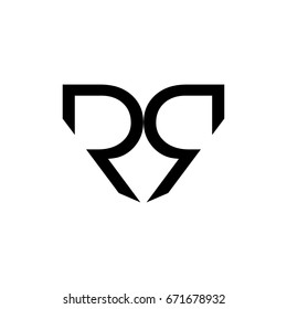 letter r reflection design logo vector