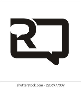 Letter R Reply Bubble Talk Icon Stock Vector (Royalty Free) 2206977339 ...