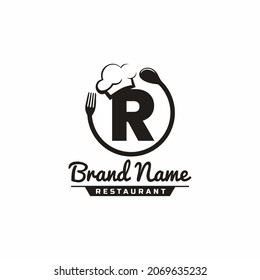 Letter R Restaurant Food Logo Design
