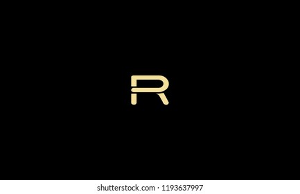 LETTER R RETRO LOGO WITH NEGATIVE SPACE EFFECT FOR LOGO DESIGN OR ILLUSTRATION USE