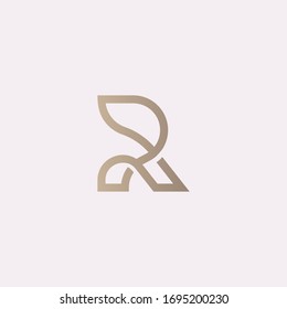 The letter R - rhino linear Vector Logo