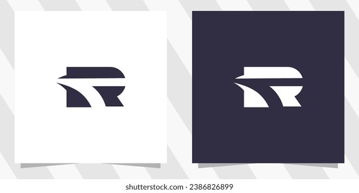 letter r with road logo design