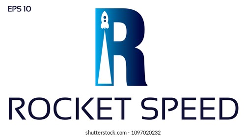 Letter R Rocket Logo Design