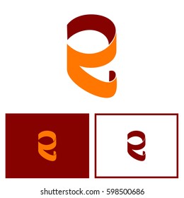 Letter R In Roll Paper Logo