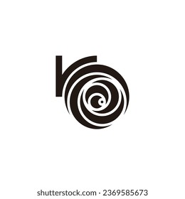 Letter r rose geometric symbol  simple logo vector