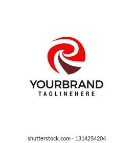 Letter R Rotation Logo designs concept template