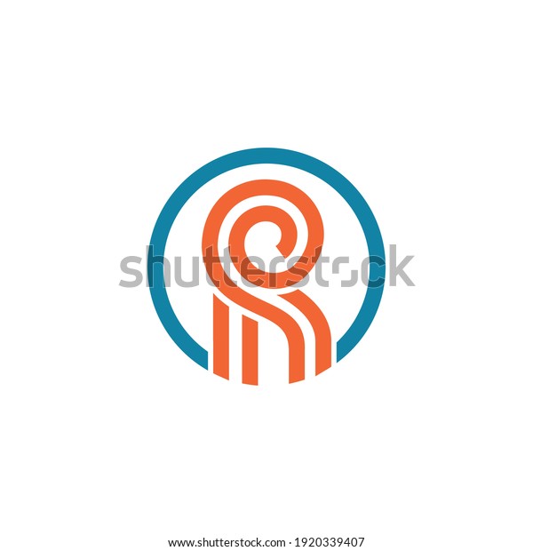 Letter R Rounded Circle Vector Logo Stock Vector (Royalty Free ...