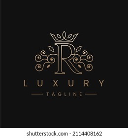 Letter R Royal Luxury Logo Design