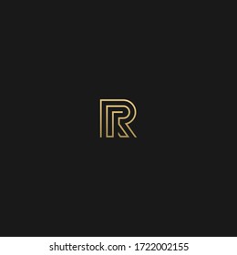 Letter R or RR initial based logo design vector for company