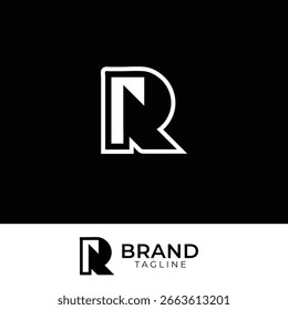 Letra R o RR Logo con dos fondos.