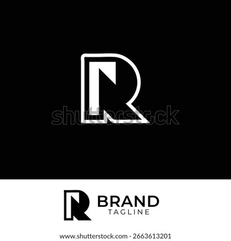Letter R or RR Logo with two backgrounds.