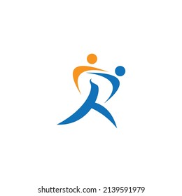 icono del logotipo abstracto de la letra R ejecutar