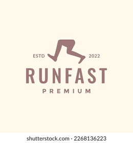 letter R for run foot fast health sport logo design vector icon illustration