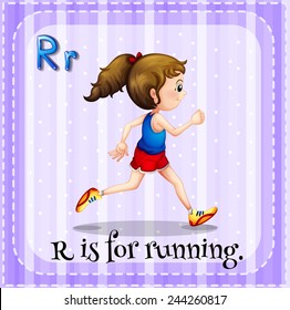 A letter R for running