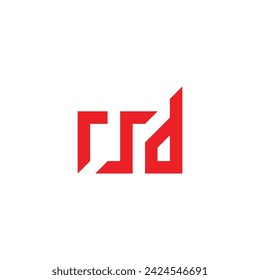 Letter r s d knife geometric symbol simple logo vector