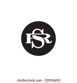 letter R and S monogram circle logo