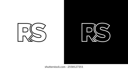 Letter R and S, RS logo design template. Minimal monogram initial based logotype.