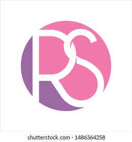 Letter R and S. Vector logo.