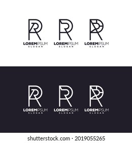 diseño del logotipo del conjunto de letras R