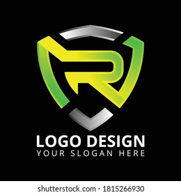 Letter R Sheild Logo Design