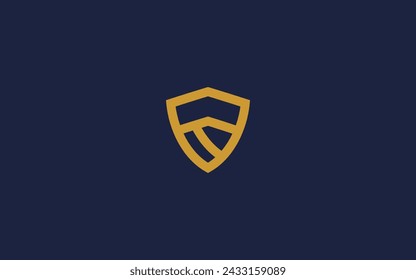 letter r with shield logo icon design vector design template inspiration