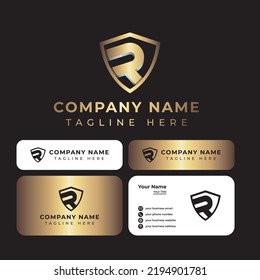 Letter R Shield Logo, is suitable for any business.