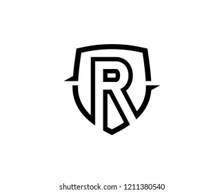 Letter R Shield Logo Template Design Vector, Emblem, Concept Design, Creative Symbol, Icon