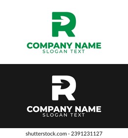 Letter R Shovels Logo. Simple and modern logo Combination of letter R and shovels.
