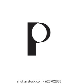 letter r with sickle shape design logo vector