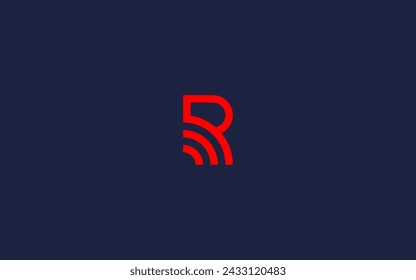 letter r with signal logo icon design vector design template inspiration