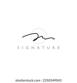  letter r signature initial logo design inspiration