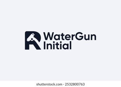 Letter R silhouette water initial logo design premium vector