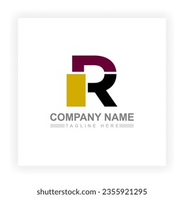 Letter R simple alphabet Logo design suitable for business and company logos on white background