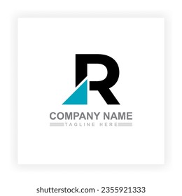 Letter R simple alphabet Logo design suitable for business and company logos on white background