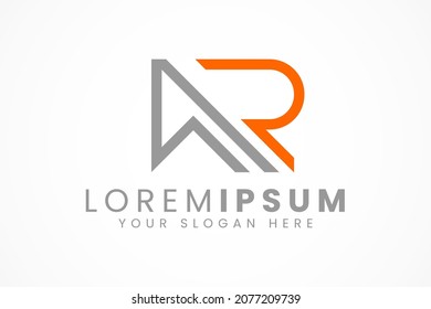 letter a and r simple flat logo