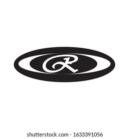 letter R simple logo design vector