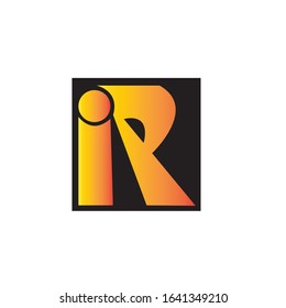 letter R simple logo design vector