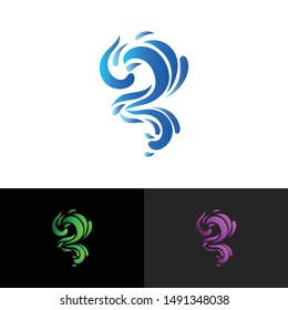 Letter R simple logo icon design vector