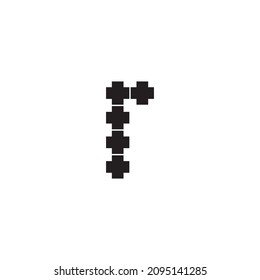 letter r simple symbol logo vector pieces
