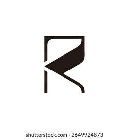 Buchstabe r einfaches Dreieck einfaches geometrisches Logo Vektor 
