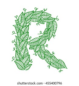 Letter R. Sketchy style