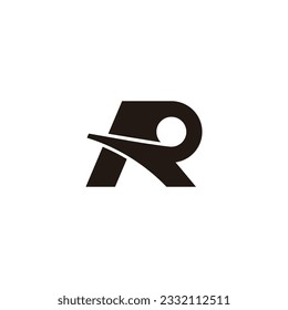 carta r slice movimiento simple vector 