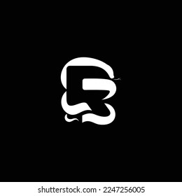 letter R snake logo design inspiration