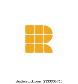 Diseño del logotipo del panel Carta R Solar