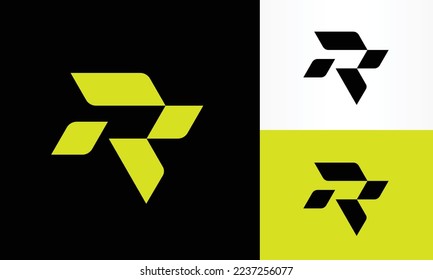 Letter R sporty logo is for sports logos, fashion, clothing, logo vector