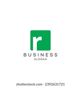 Letter r square abstract logo design modern minimal brand flat Icon design vector illustration emblem sign symbol logotype 