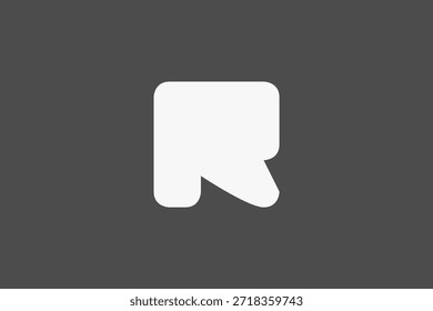 Letra R cuadrado negrita logo