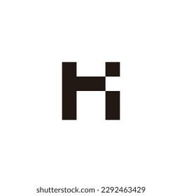 Letter r and i square geometric symbol simple logo vector