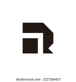 Letra R cuadrado símbolo geométrico único simple vector