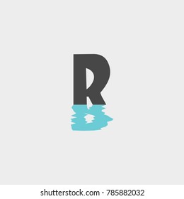 Letter R Sunset Style Logo Design